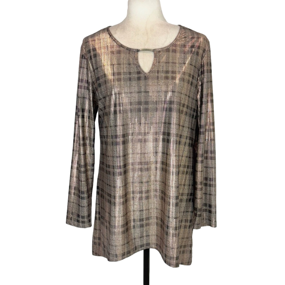 Classic Editions gold checkered top